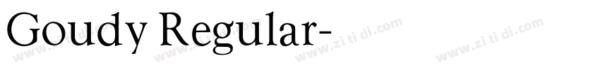 Goudy Regular字体转换
